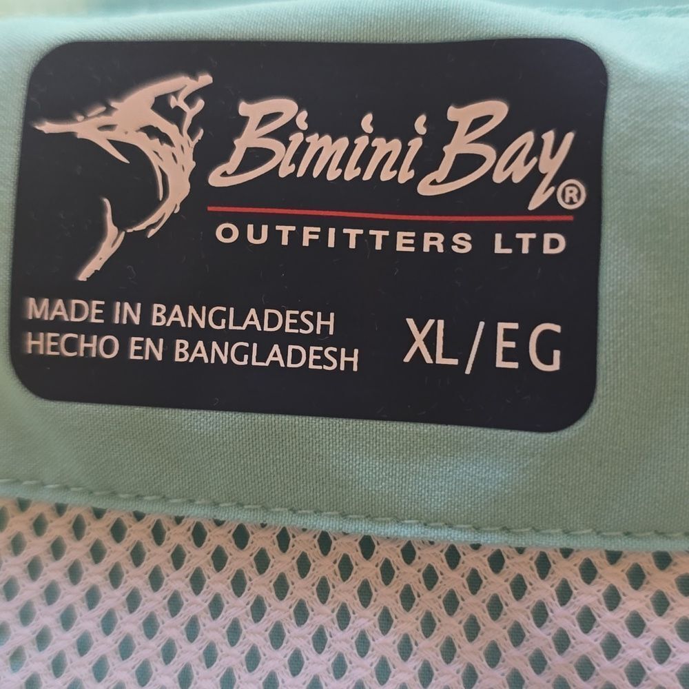 Bimini Bay Men's Aqua Button Down Shirt - Picture 6 of 8